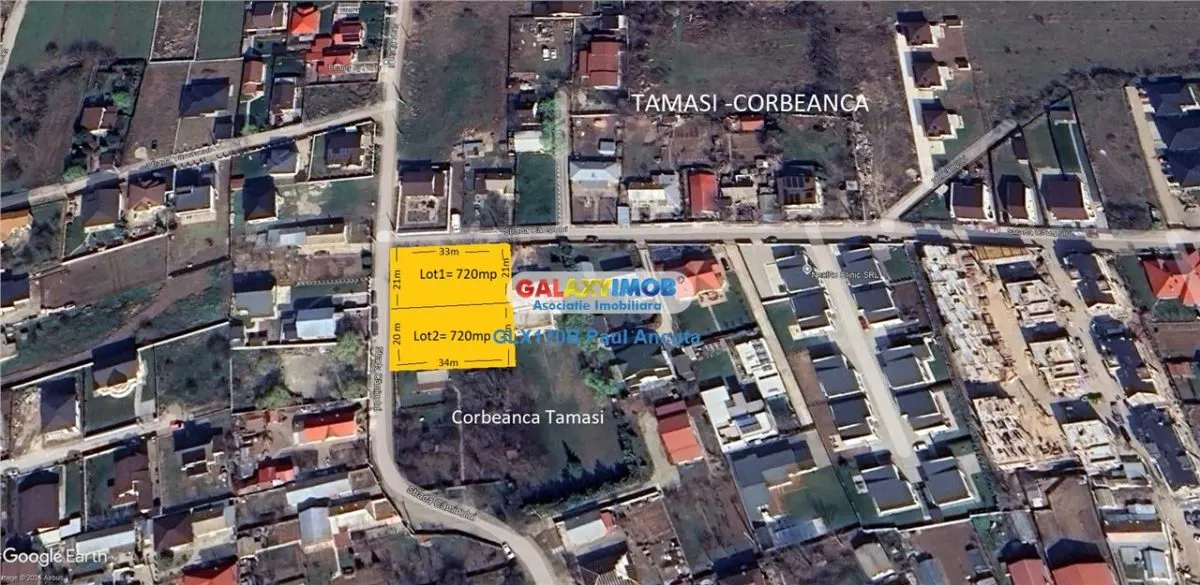 Teren 720 mp lot casa Corbeanca str Campului cu str Caminului - foto 1