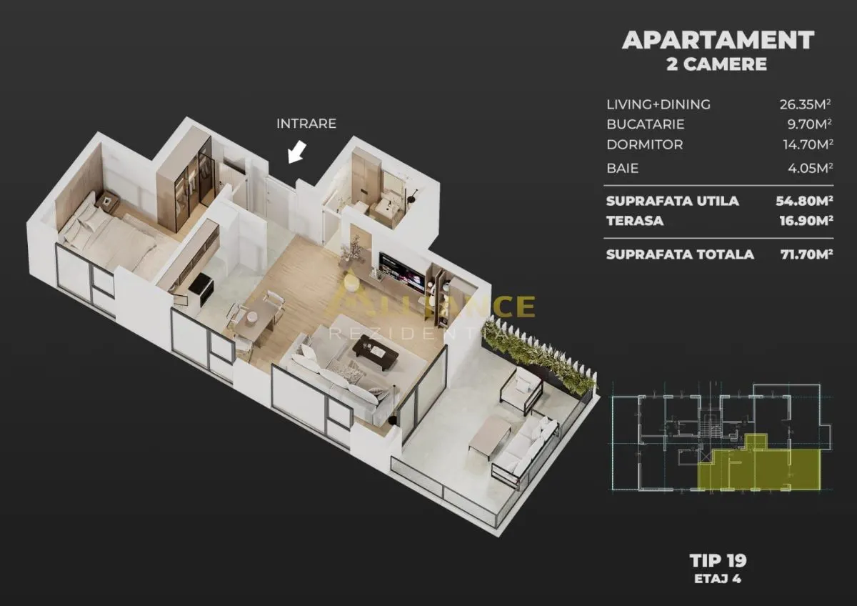 Proiect Nou- Apartament 2 Camere - foto 6