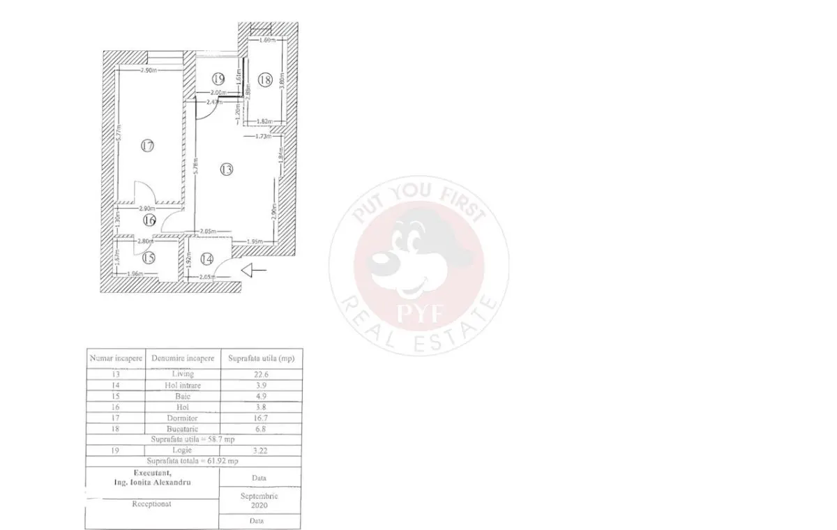 Barbu Vacarescu | 2 camere | 62mp | Open space | B12635 - foto 10