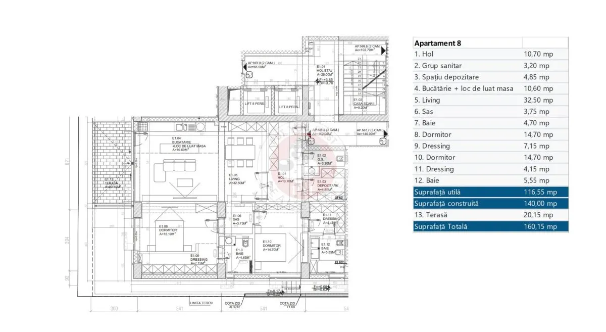 Liceul CA Rosetti | Apartament 3 camere | Garaj | 160mp | B12982 - foto 6