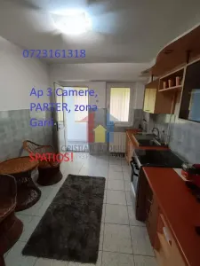 3 camere, parter cu balcon 14 m, Semimobilat, Garii - Braila