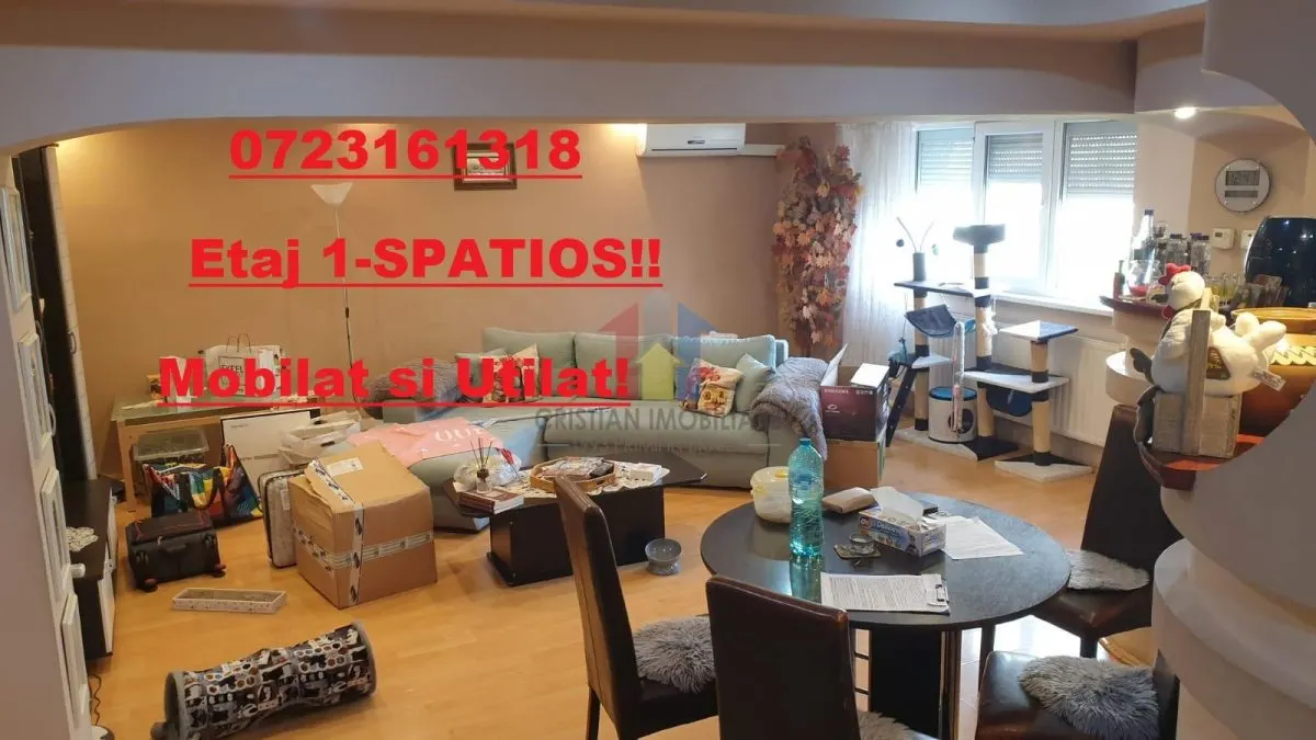 3 camere etaj 1, 2 balcoane, Mobilat si Utilat, decomandat, H.Botev - Republicii - foto 1