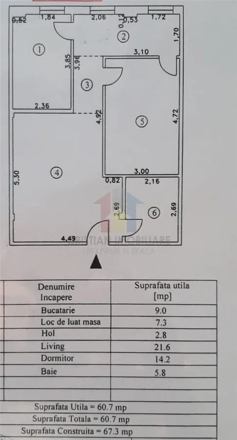 Ap 2 cam conf 1 Bariera 60 mp Renovat recent partial mobilat - foto 6