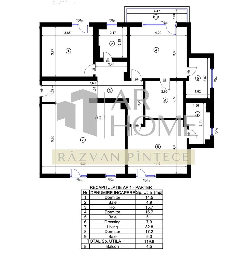 Apartament 4 camere 125 mp, 3 bai, 2 parcari, Nord Albert, Ploiesti - foto 2