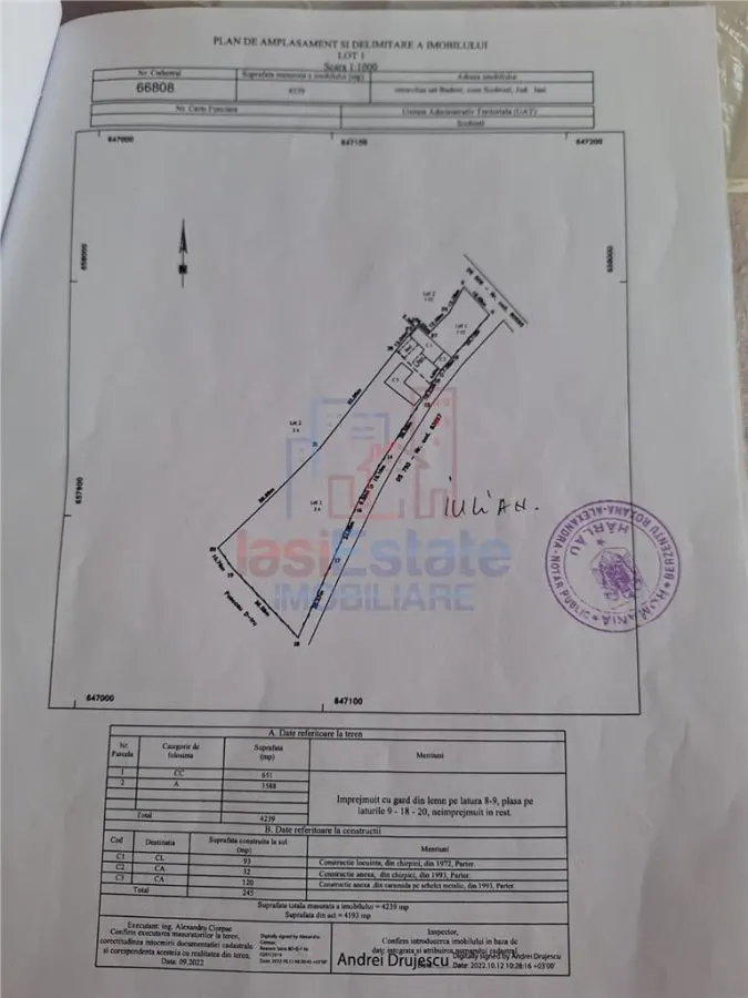 Badeni com Scobinti  Iasi Constructii 245mp Teren 4239mp intravilan dubla deschidere zona centrala - foto 19