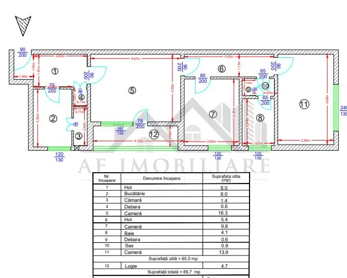 Apartament 70mp 3 camere Podu Ros - Fara Risc - foto 2
