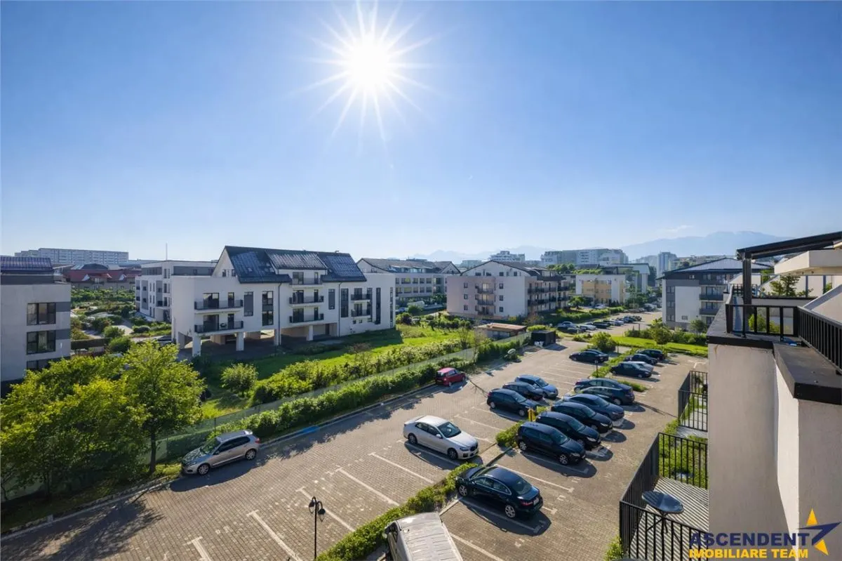 Apartament 2 camere,tip penthouse,mobilat, utilat,2 terase,100mp,Tractorul,Brasov. - foto 23