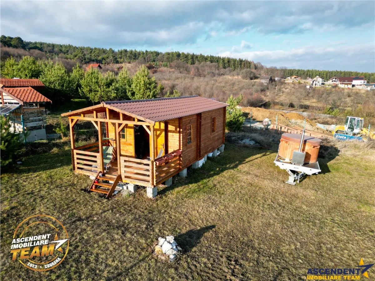 Teren intravilan 520 mp cu casuta din lemn,zona linistita,aproape de oras,Sancraiu,Covasna - foto 11