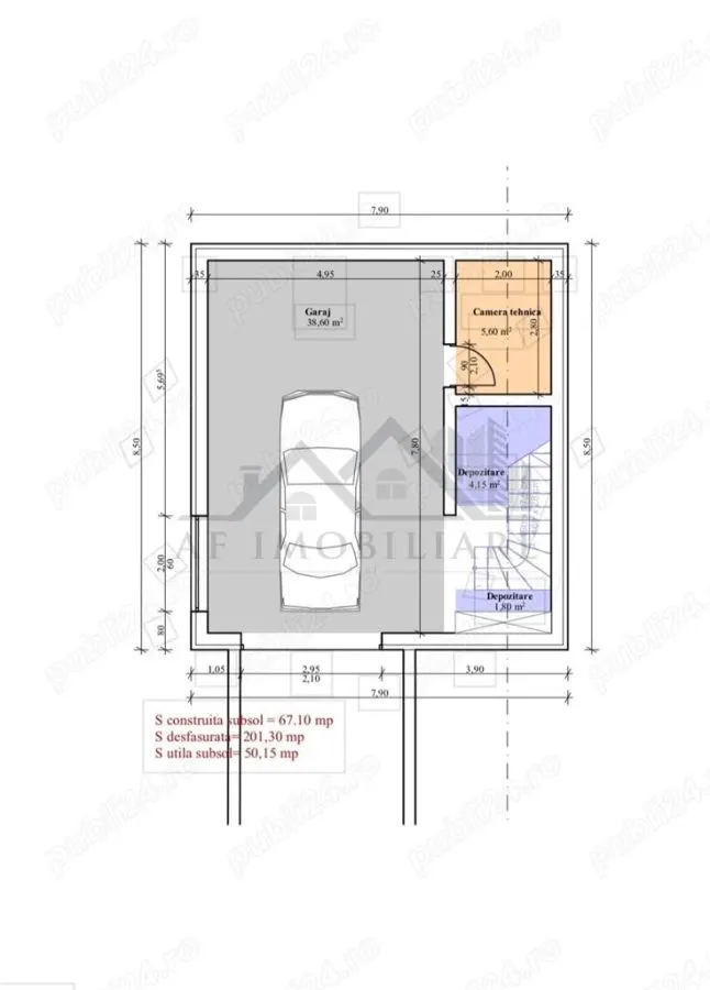 C.A.Rosetti  teren 451mp cu Autorizatie De Constructie pentru vila D+P+E 210mp - foto 6