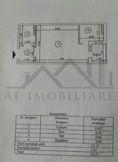 Garsoniera zona Alexandru cel Bun - foto 5