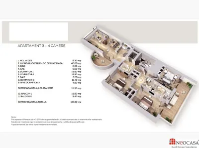 Aviatorilor // 4 camere// mobilat si utilat// 2023 - foto 11
