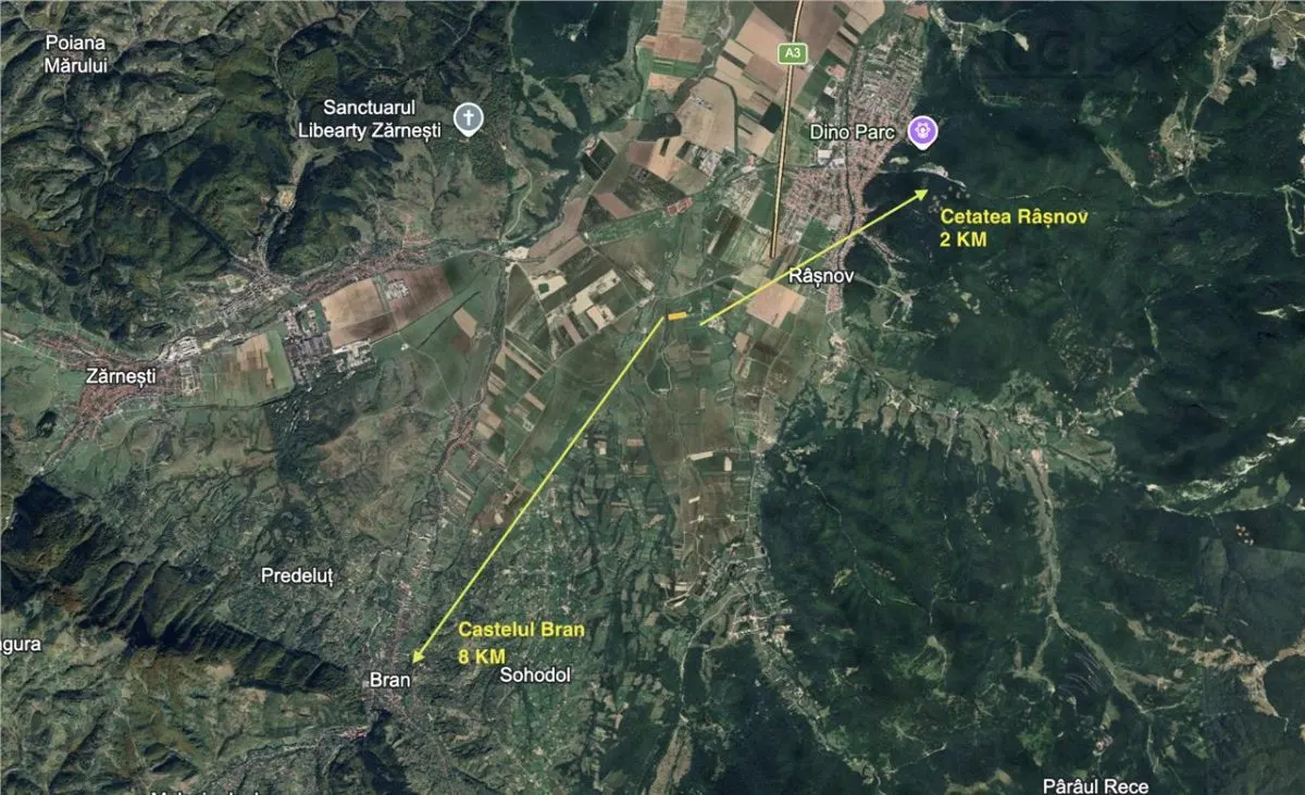 Investitie: 1 Ha Teren intre Rasnov si Bran, Panorama Bucegi - foto 1