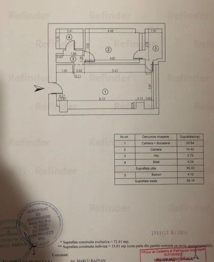 apartament 2 camere | oferta unica | Titan | Parc | Metrou | Bloc 2014 | langa parc | dec | 60mp utili | - foto 7
