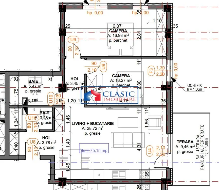 Vanzare apartament 3 camere bloc nou Finisat 4 km de Auchan Iris, Cluj-Napoca - foto 1