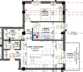 Vanzare apartament 3 camere bloc nou cu CF la aproximativ 4 km de Auchan Iris, Cluj-Napoca - foto 3