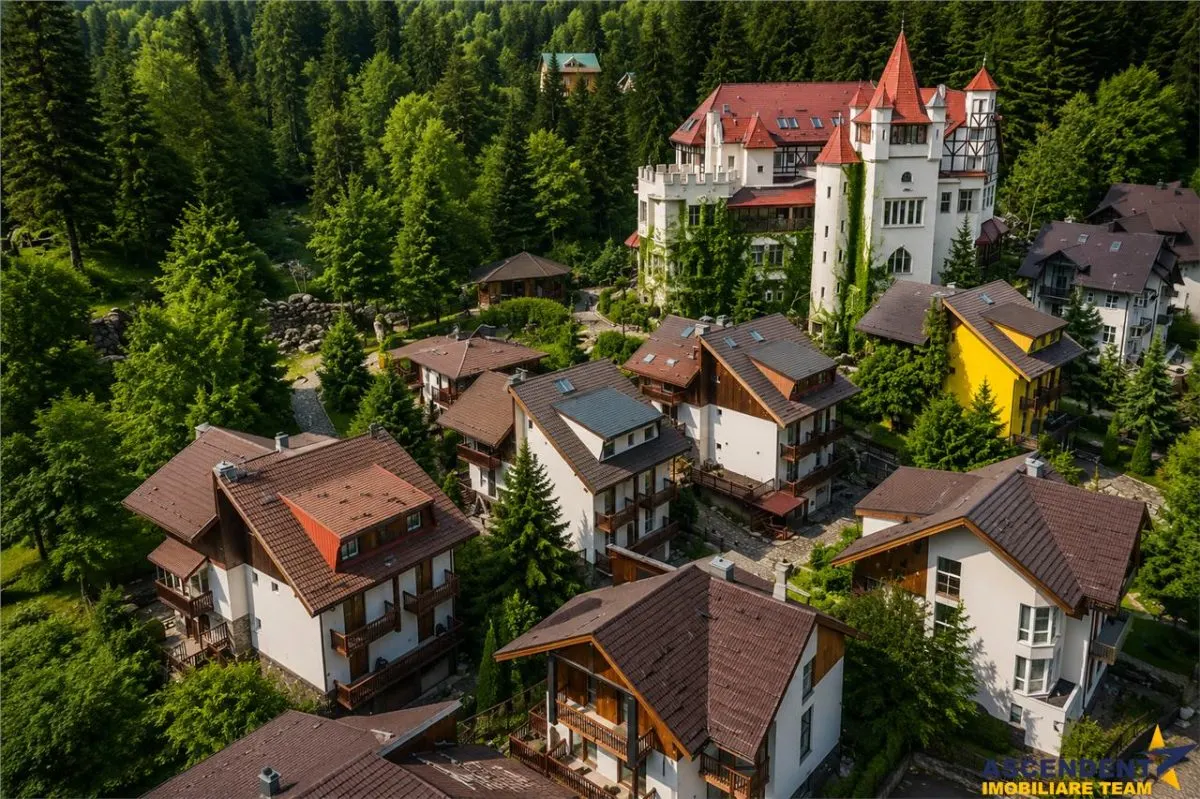 In ambientul statiunii Poiana Brasov,etaj1, 2bai,terasa la 360 grade,parcare asigurata - foto 11