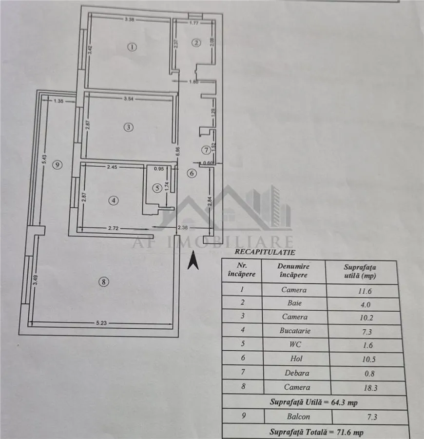 Apartament cu 3 camere de vanzare - foto 17