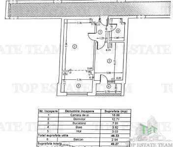 Apartament modern cu 2 camere si balcon, suprafata totala 49,3mp intr-un bloc din 2019 in zona Valea Cascadelor, plus loc de parcare in acte. - foto 22
