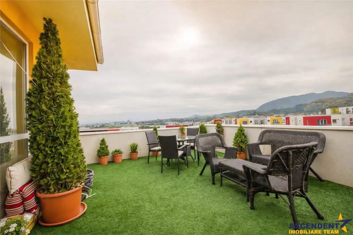 Penthouse extravagant,living spectaculos, semineu,terase generoase,Avantgarden, Brasov - foto 9
