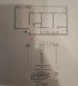 Apartament 3 camere, 2 Bai, 77 mp- Nicolina - Iasi