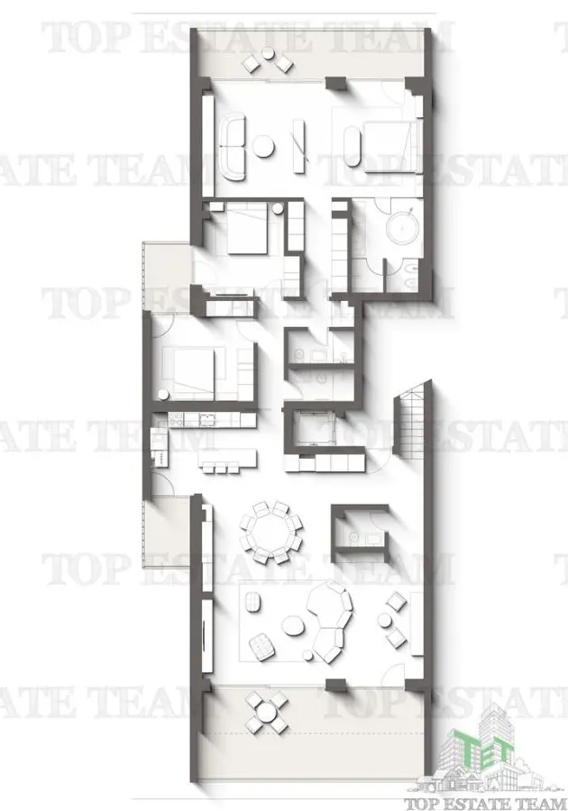 Penthouse spectaculos cu vedere frontala la mare si padure  4 camere | terasa privata 163 mp | lux exclusivist, Olimp, Constanta - foto 4