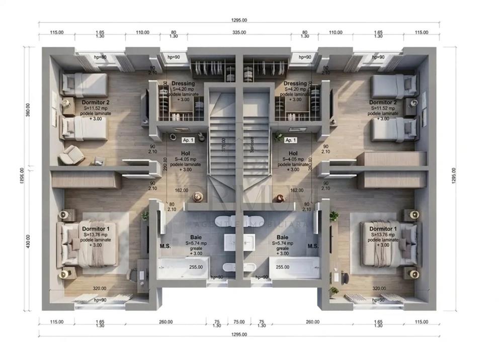 CALEA URSENI, DUPLEX, 4 CAMERE, 2 BAI, DRESSING, TERASA ACOPERITA - foto 3