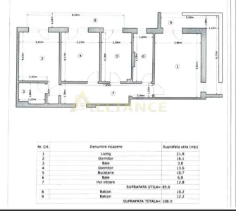 {108 MP} Apartament 3 camere - decomandat | Mobilat si Utilat + Parcare - foto 13