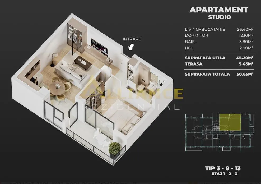 AME Residence â€“ Apartamente Noi cu 2 si 3 camere â€“ incalzire in pardoseala â€“ comision 0% - foto 3