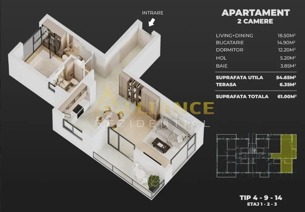 AME Residence â€“ Apartamente Noi cu 2 si 3 camere â€“ incalzire in pardoseala â€“ comision 0% - foto 4