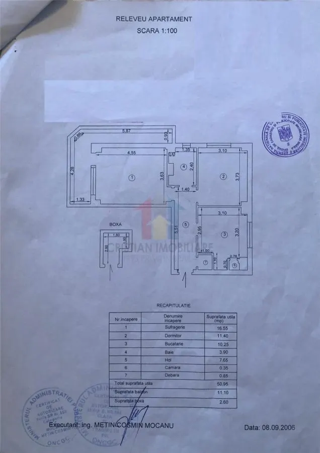 SPATIOS2 camere, 62 mp, balcon 11 m, Mobilat si Utilat, Ultracentral - foto 11