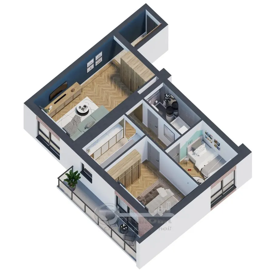 Apartament Nou 3 Camere  Incalzire in Pardoseala Bloc cu Lift - foto 7