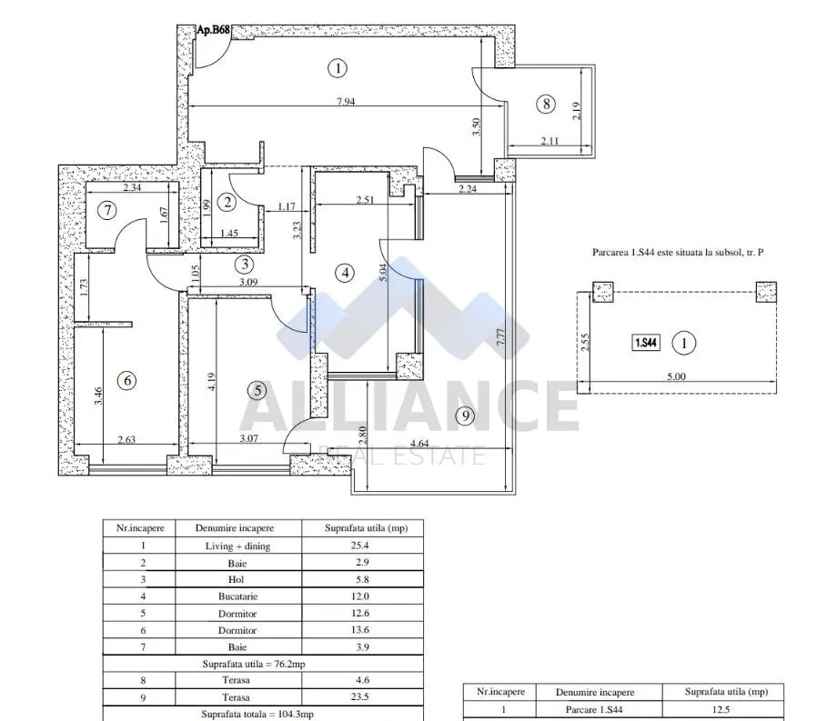 Penthouse- 3 camere, partial mobiliat, Silk District - foto 17