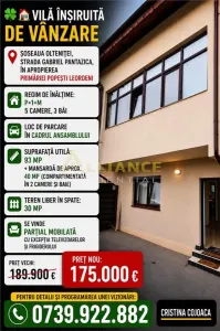 Vila insiruita P+1+M 5 camere 3 bai Primarie Popesti Leordeni - Popesti-Leordeni
