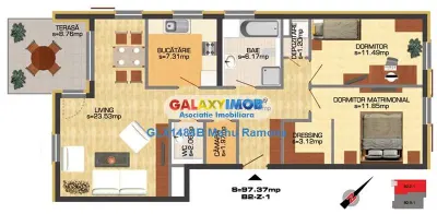 Apartament 3 camere, parcare proprie - Cart. German Chitila - foto 16