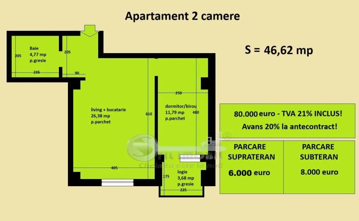 Apartament 2 camere Cug Valea Adanca, bloc nou, cartier rezidential - foto 2